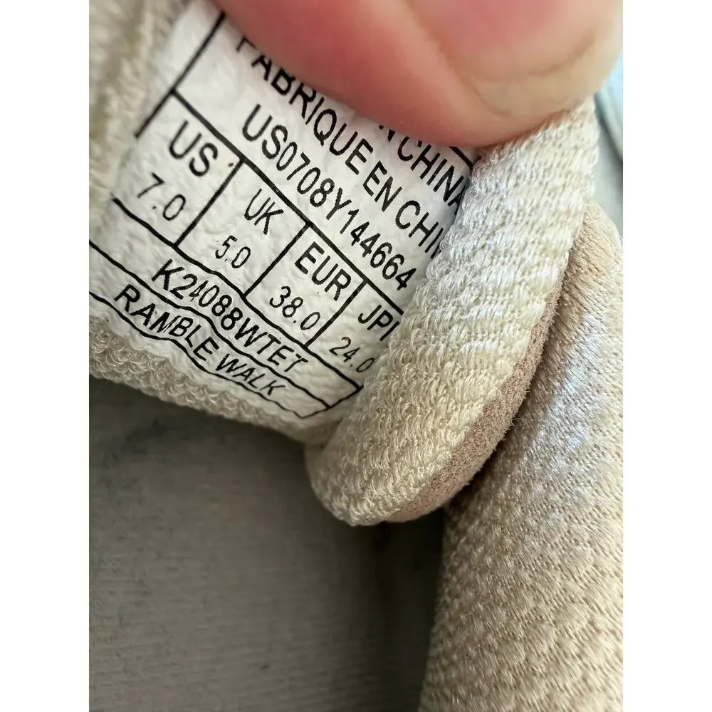 Ryka Ramble Walk Sneakers Womens 7 Beige Brown Walking Shoes Comfort Casual Lace
